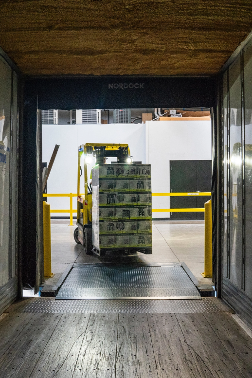 Forklift Carrying Boxes